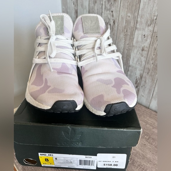 Men’s Adidas NMD XR1 White Duck Camo Size 8 - Picture 2 of 8
